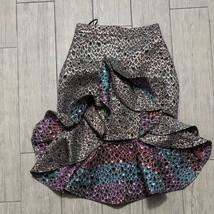 bebe Multicolor Scale Pencil Skirt